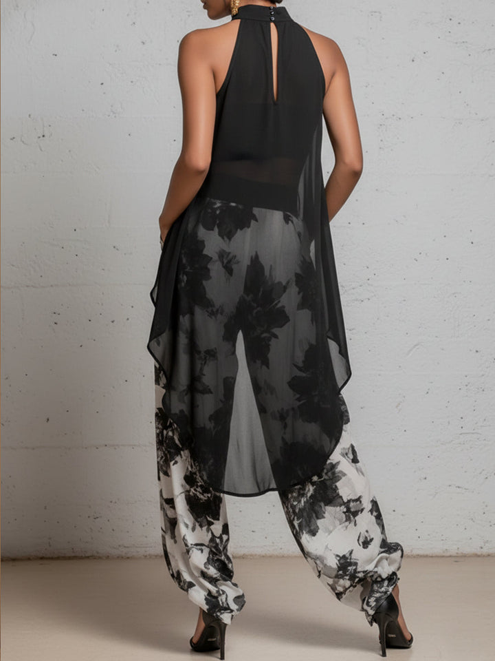 Serena™ | Set Estivo con Top Halter e Pantaloni Stampati