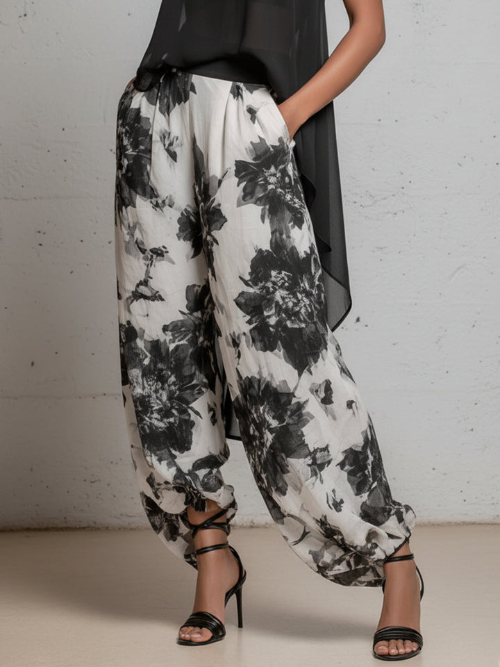 Serena™ | Set Estivo con Top Halter e Pantaloni Stampati