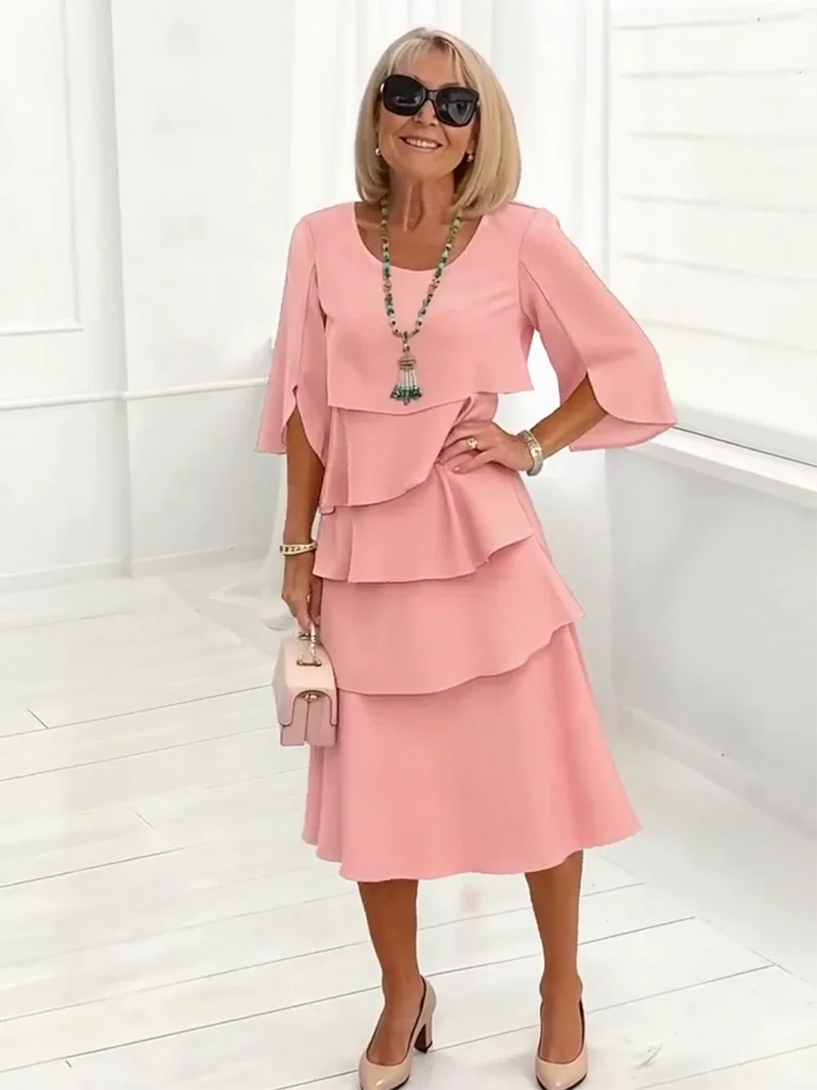 Charlotte™ | Abito midi elegante con maniche aperte