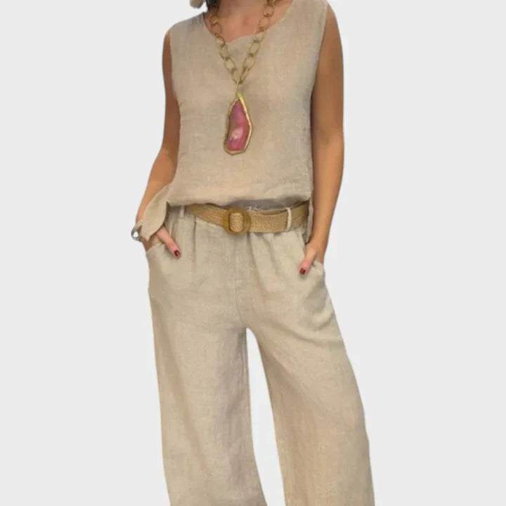 Paloma | Coordinato Boho con Top Senza Maniche e Pantaloni Corti