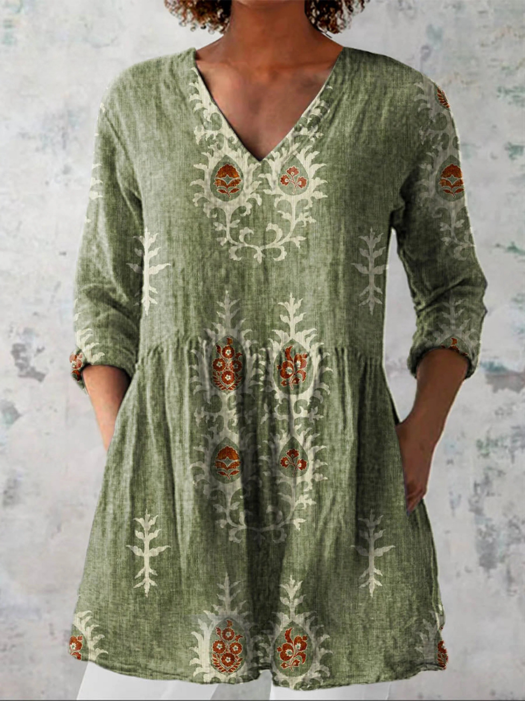 Elise | Blusa Lunga con Scollo a V