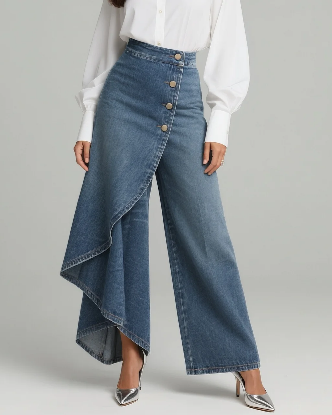 Audrey | Pantaloni in denim avvolgenti