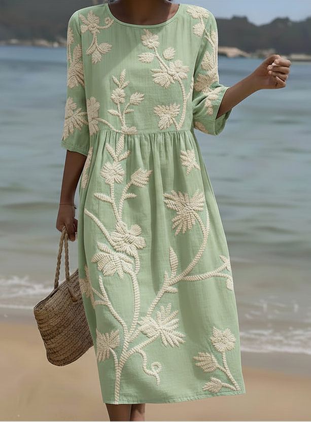 Gwen | Abito Midi con Stampa Floreale