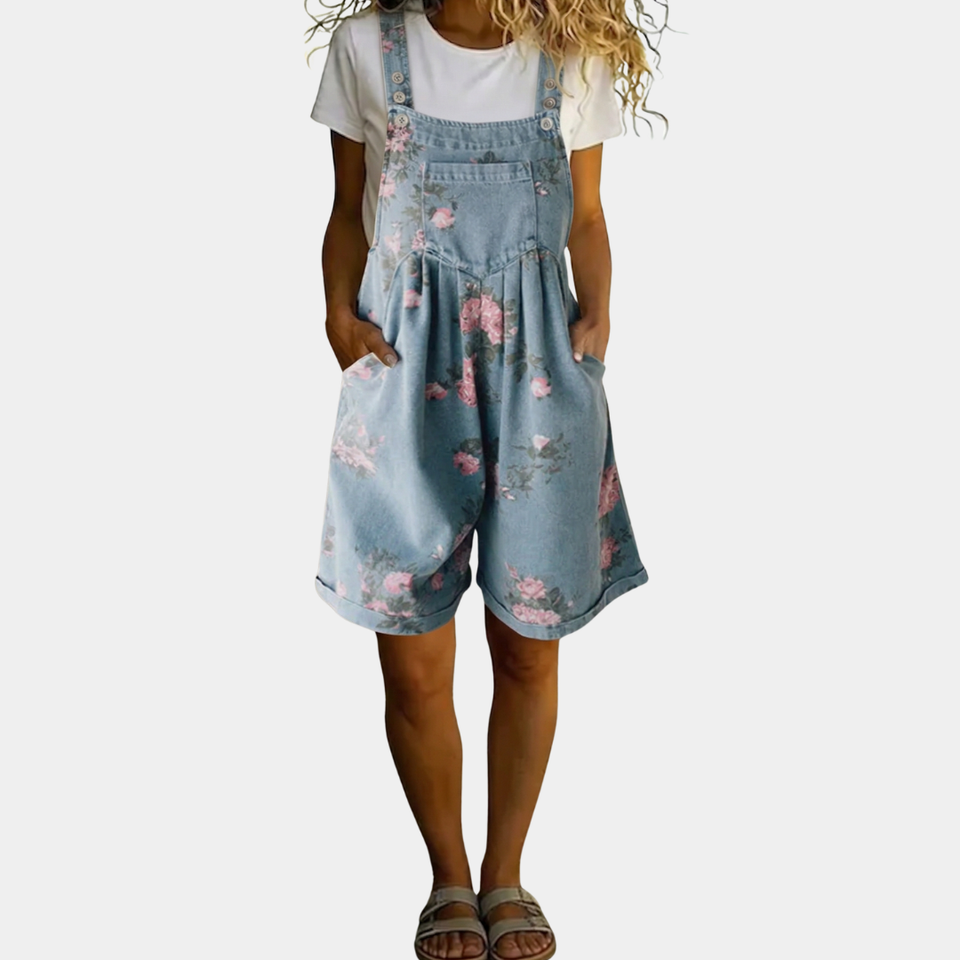 Judy | Jumpsuit Denim Floreale Vintage