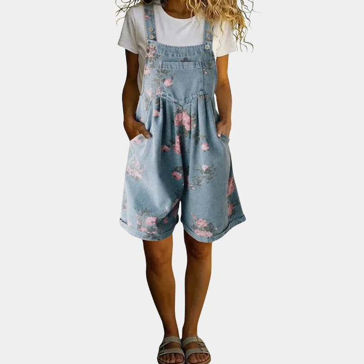 Judy | Jumpsuit Denim Floreale Vintage