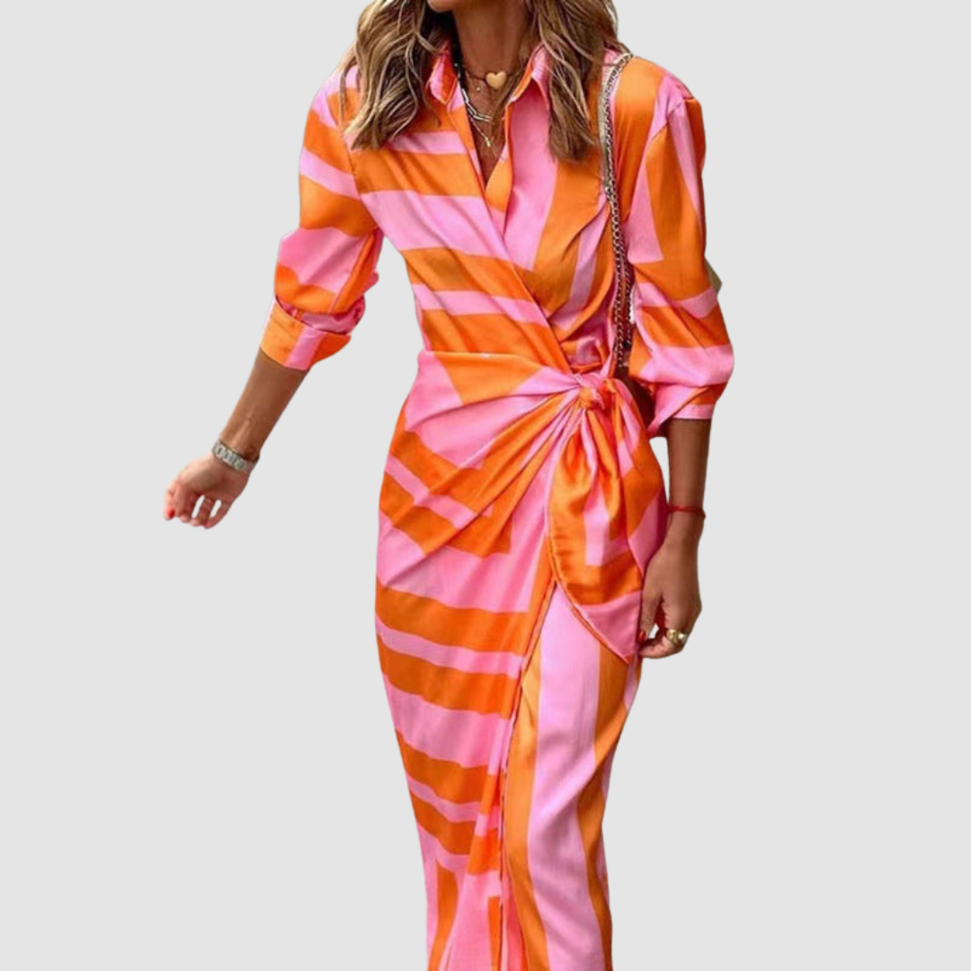 Cecilia™ | Abito Elegante a Righe