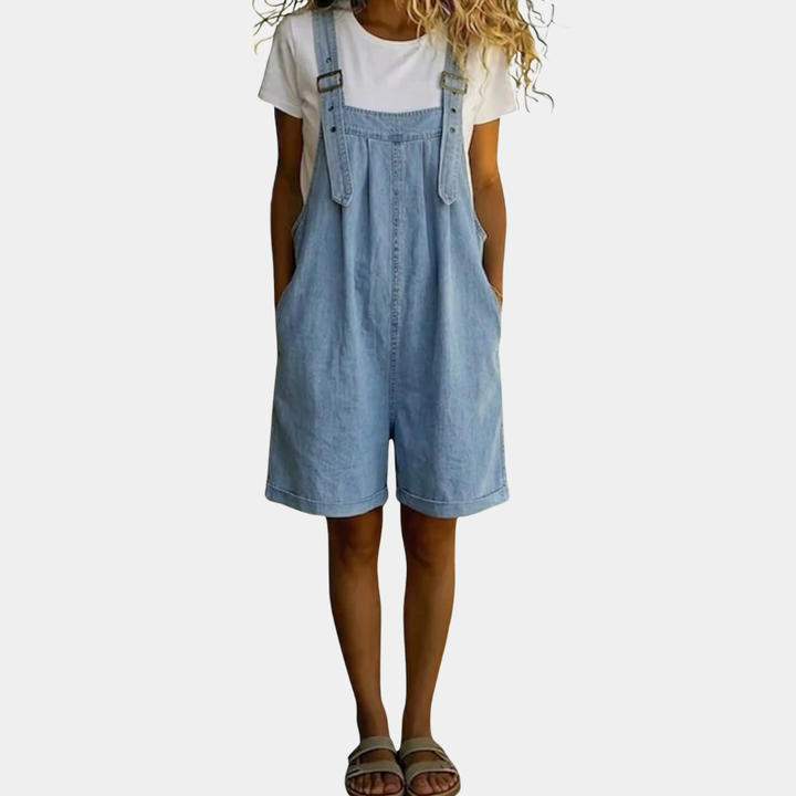 Clara | Salopette Denim Corta Vintage