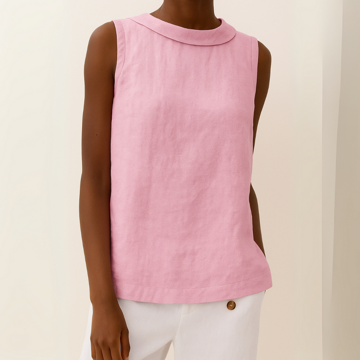 Maria™ | Top senza maniche con collo arrotolato