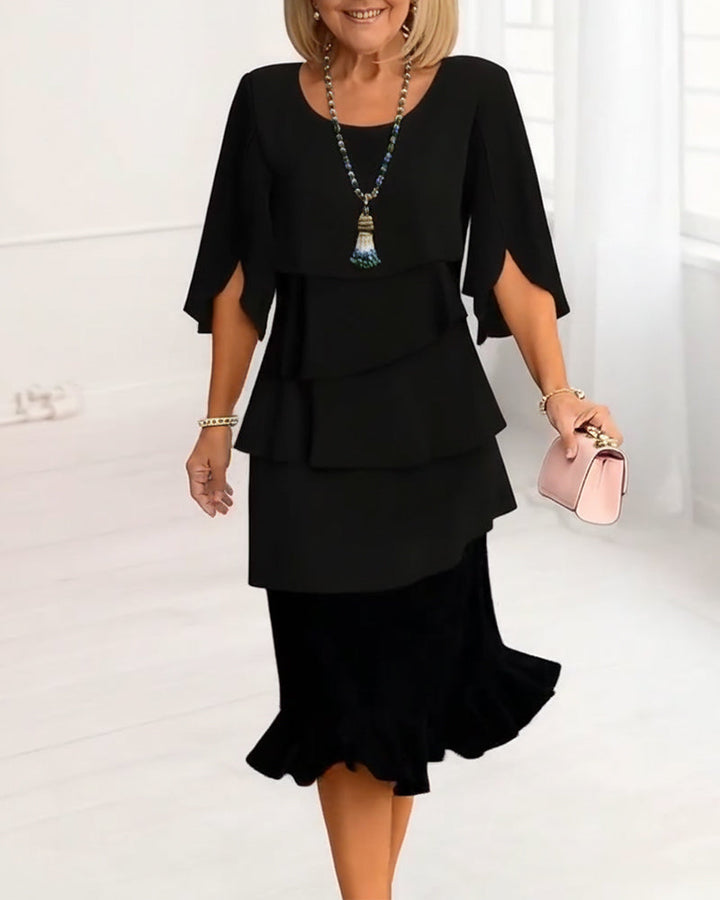 Charlotte™ | Abito midi elegante con maniche aperte