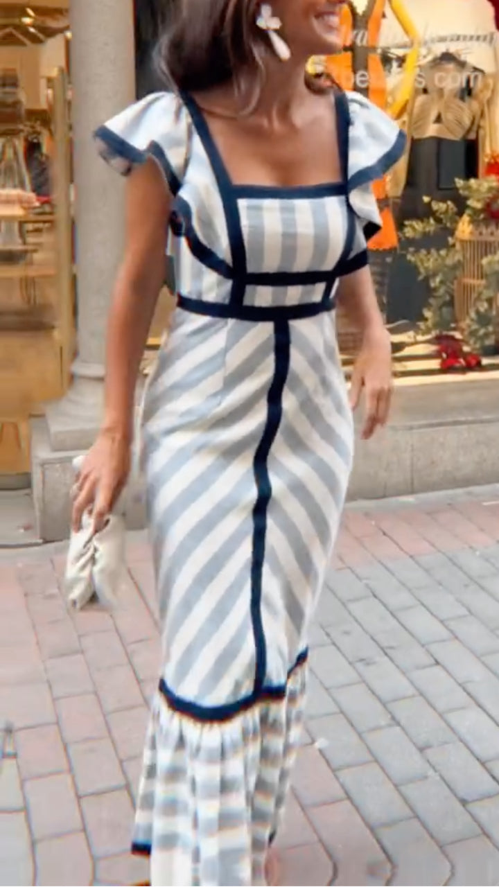 Dianne | Abito Maxi a Righe Retro