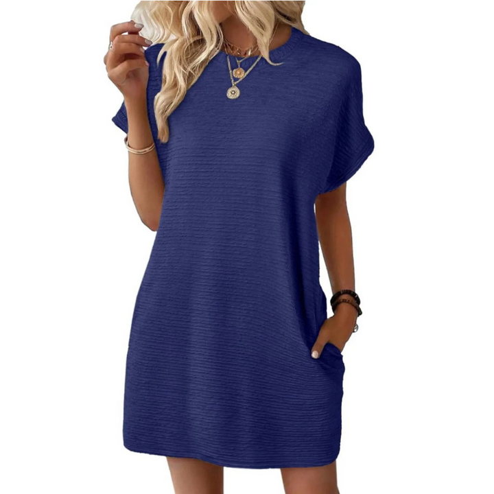 EVASHA™ | Abito Estivo Minimal con Scollo Tondo