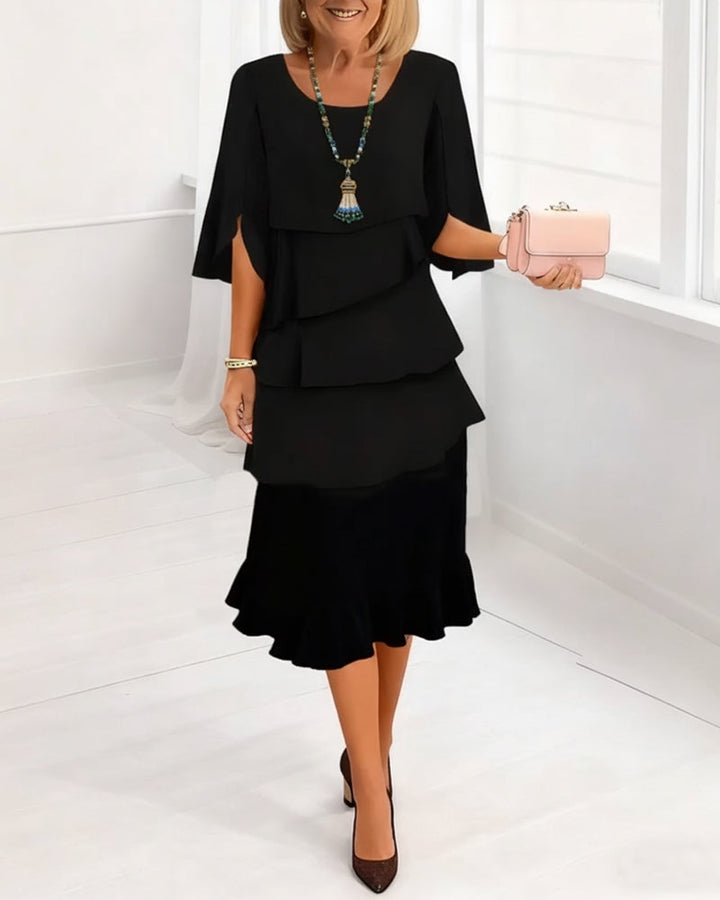 Charlotte™ | Abito midi elegante con maniche aperte