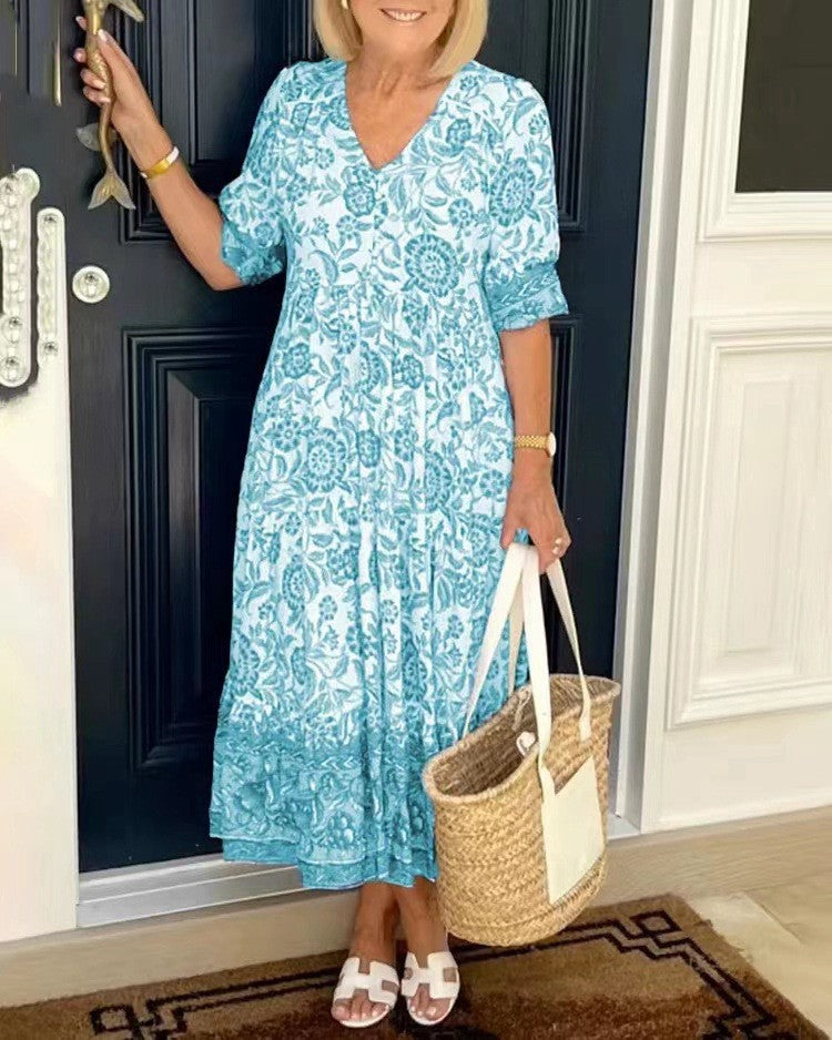 Candice | Abito Floreale con Scollo a V
