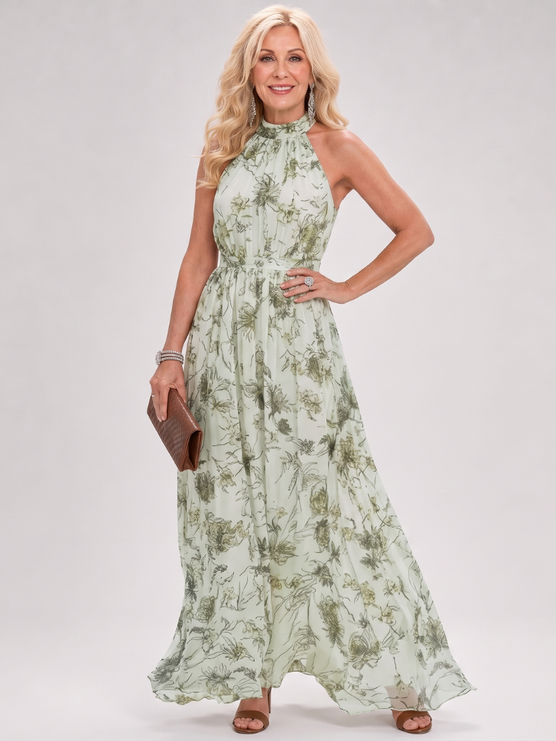 Guinevere | Abito Midi Floreale con Gonna Fluente