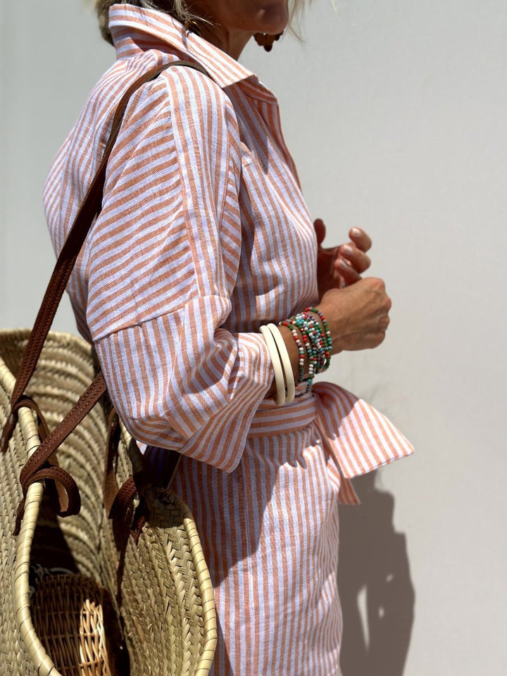 Veronica | Abito camicia a righe