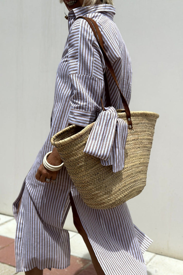 Sunna | Abito Camicia a Righe Senza Tempo