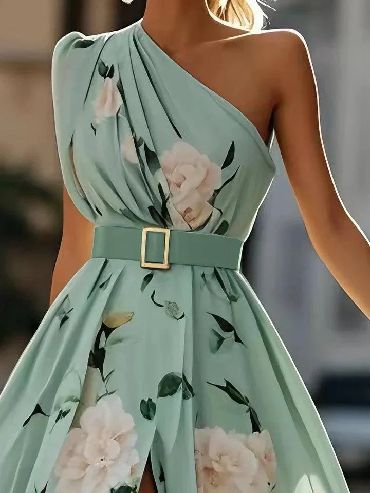Julie | Abito Maxi Floreale con Spalla Scoperta