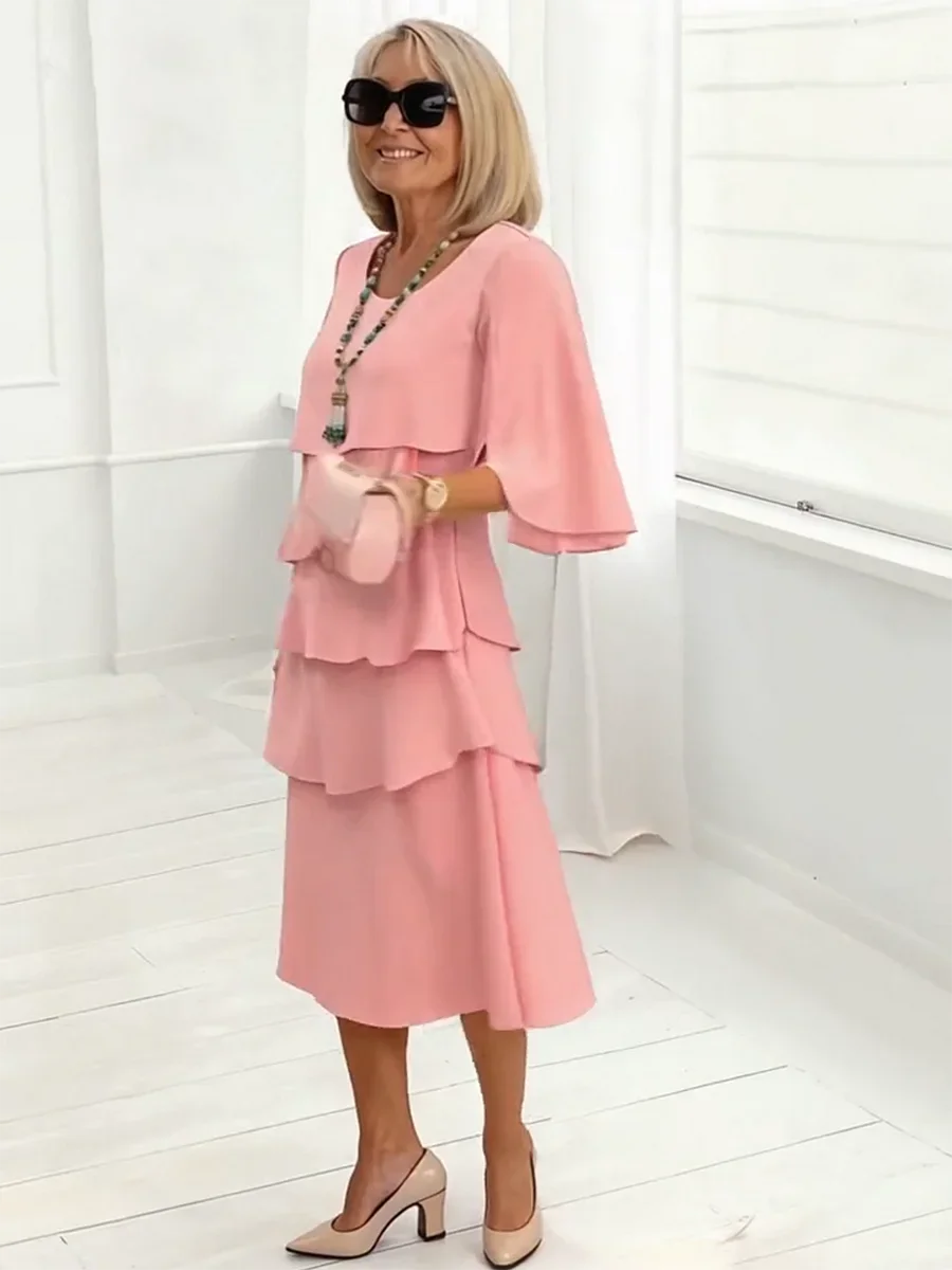 Charlotte™ | Abito midi elegante con maniche aperte