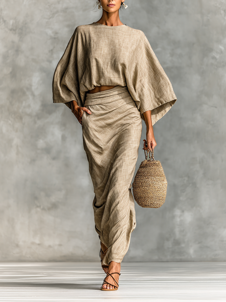 Selene | Coordinato con Top Batwing e Gonna Maxi