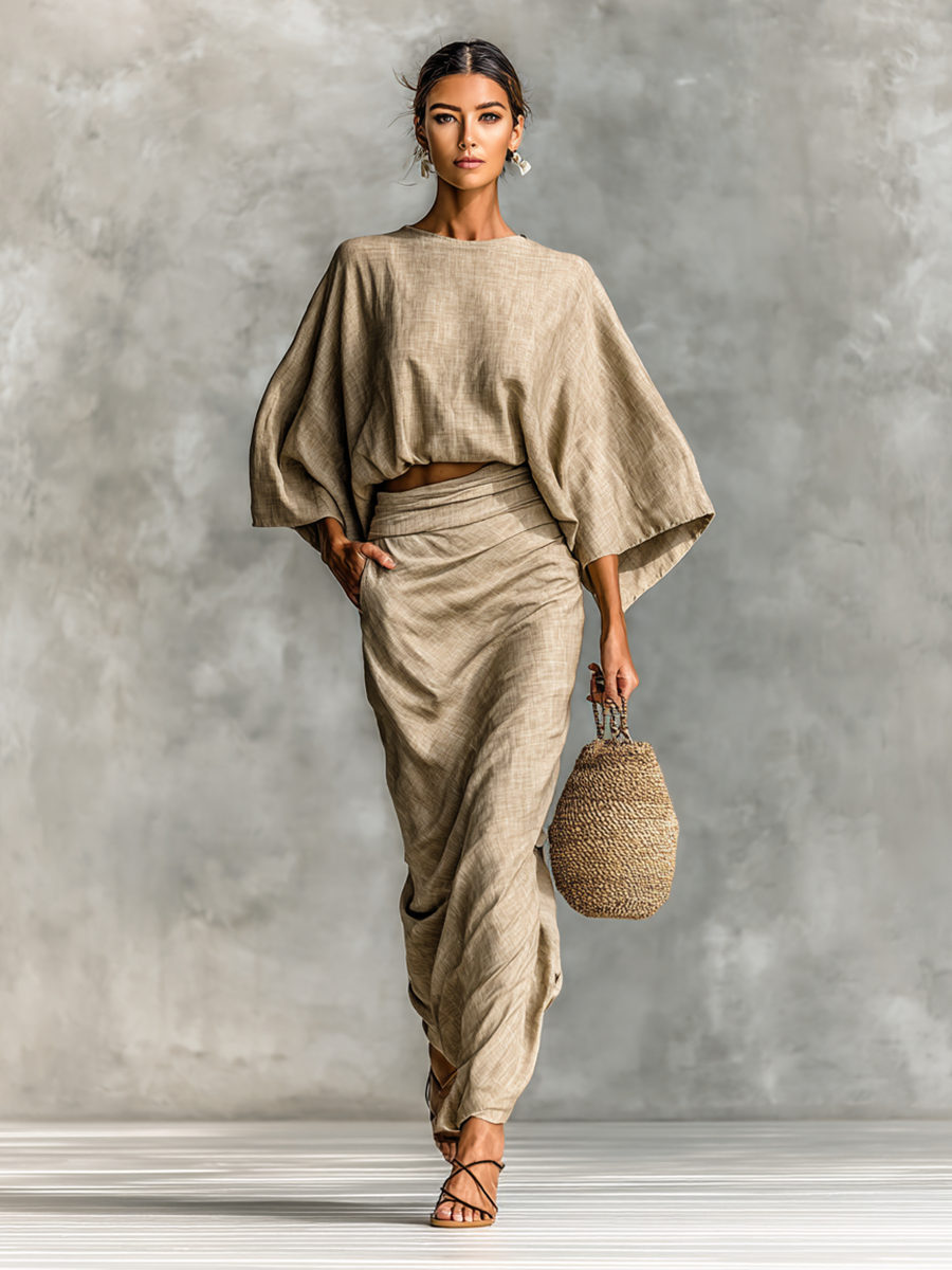 Selene | Coordinato con Top Batwing e Gonna Maxi
