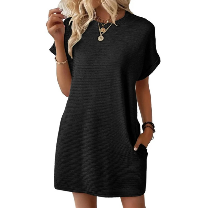 EVASHA™ | Abito Estivo Minimal con Scollo Tondo