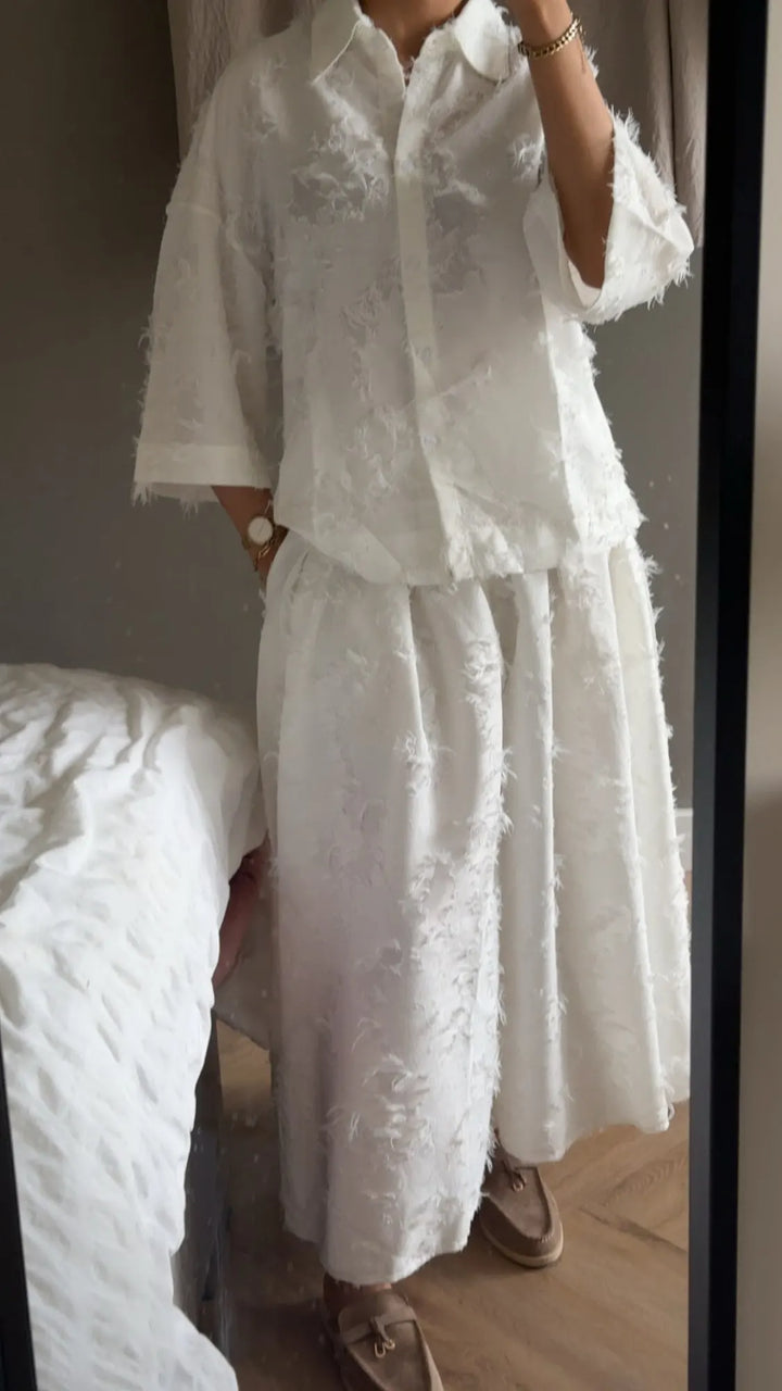 Sofia | Set Camicia e Gonna Plissettata