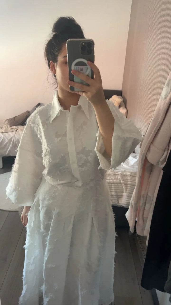 Sofia | Set Camicia e Gonna Plissettata