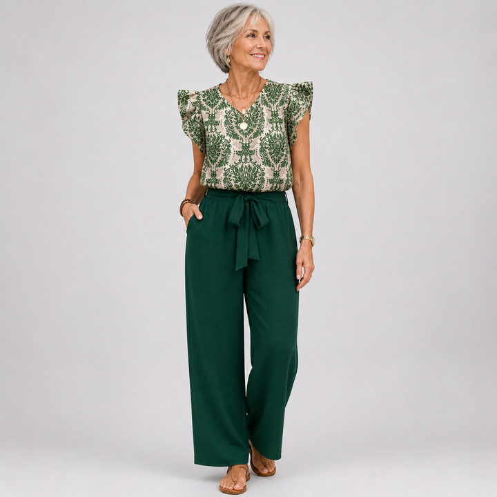 Amelia | Coordinato Elegante Paisley Due Pezzi