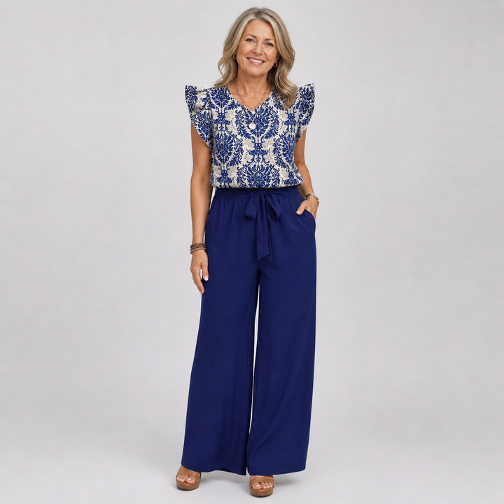 Amelia | Coordinato Elegante Paisley Due Pezzi