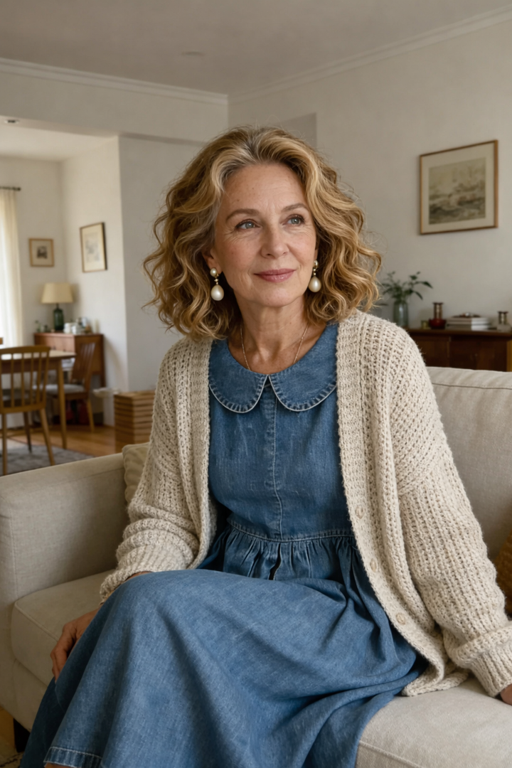 Clara | Abito Denim con Colletto Peter Pan
