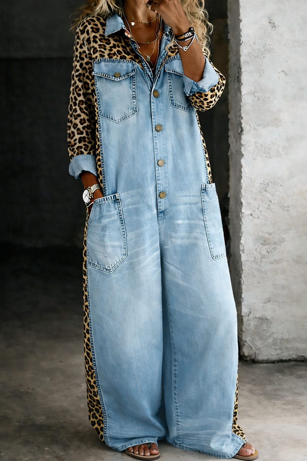 Amanda | Jumpsuit Denim Camicia Intera