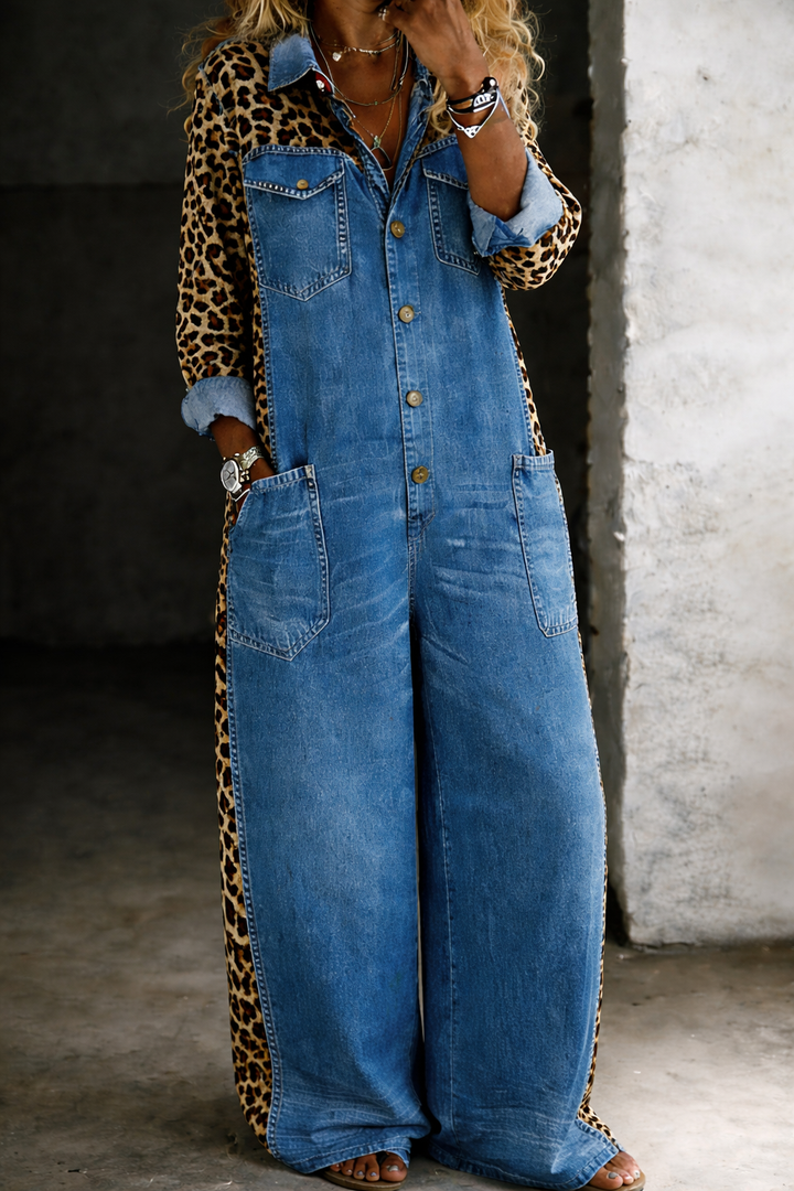 Amanda | Jumpsuit Denim Camicia Intera