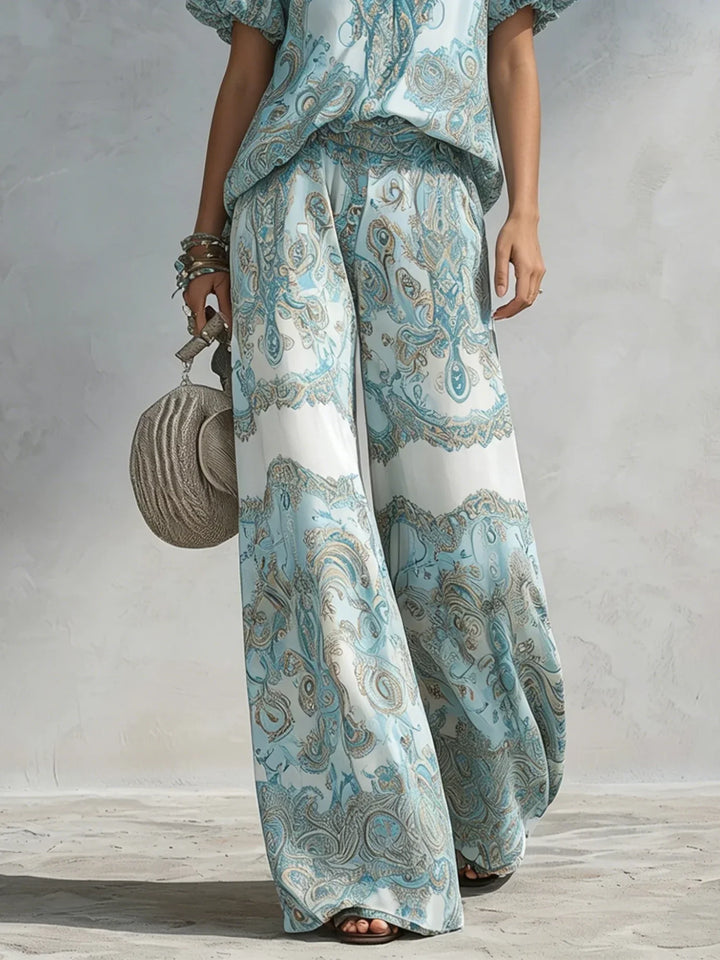 Set Due Pezzi Bohémien con Stampa Paisley
