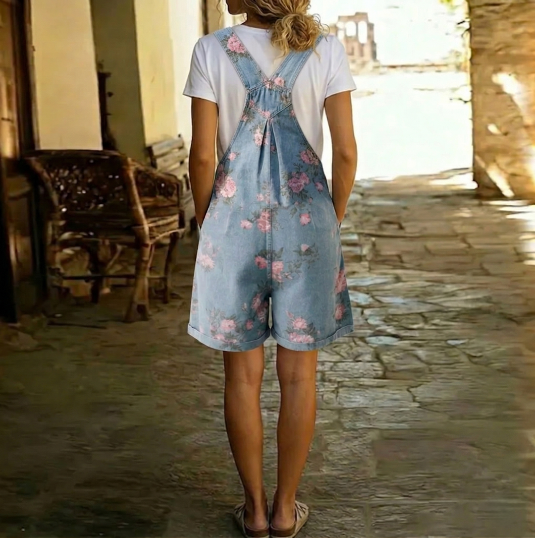 Judy | Jumpsuit Denim Floreale Vintage