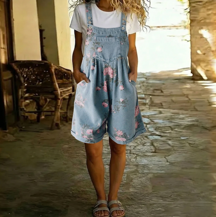 Judy | Jumpsuit Denim Floreale Vintage