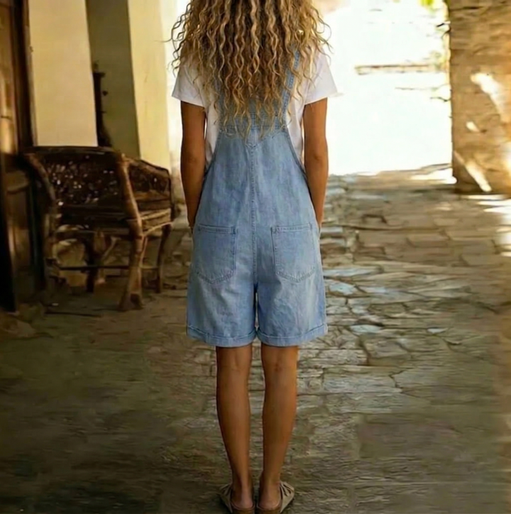Clara | Salopette Denim Corta Vintage