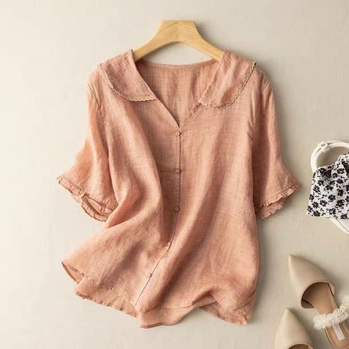 Kristi™ | Camicia Vintage con Dettaglio a Bottoni