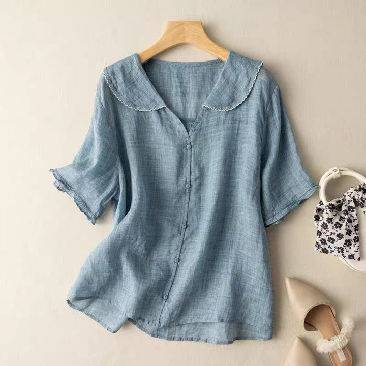 Kristi™ | Camicia Vintage con Dettaglio a Bottoni
