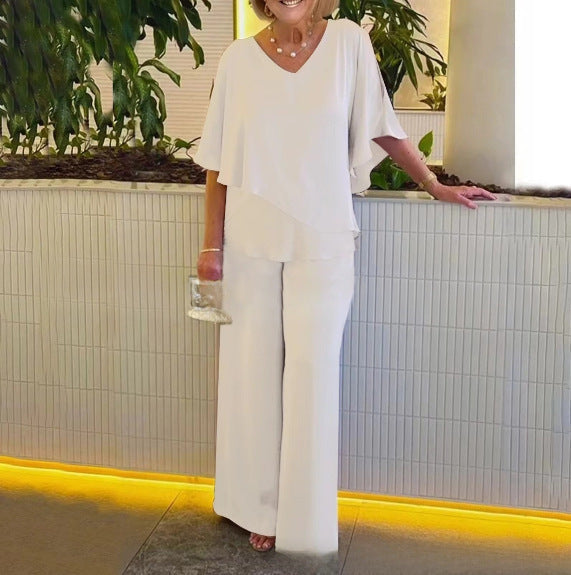 Martha | Coordinato Comodo con Pantaloni a Gamba Larga