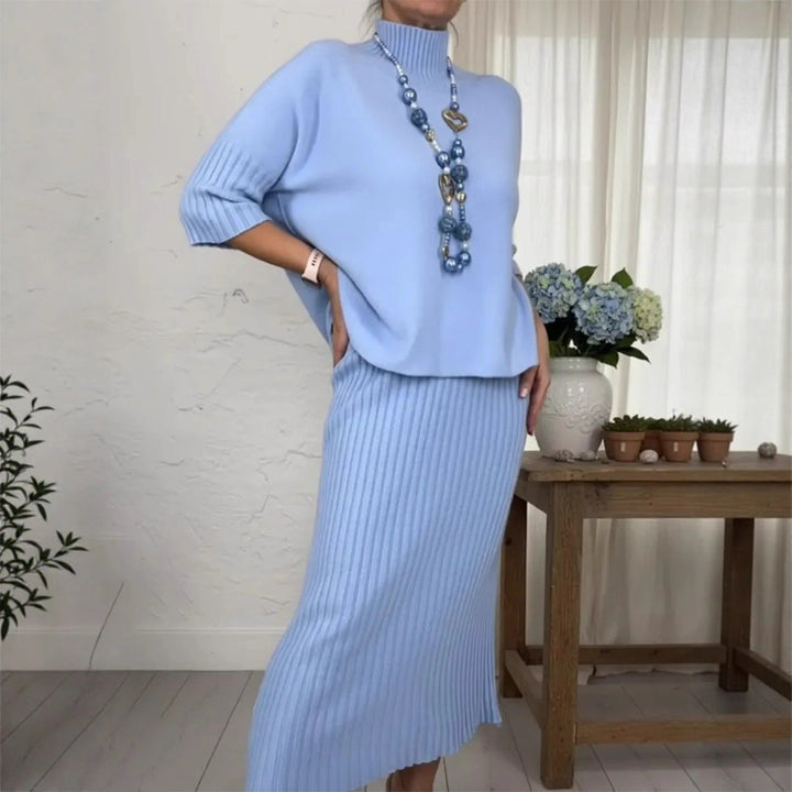Lidia | Completo Maglia e Gonna a Costine