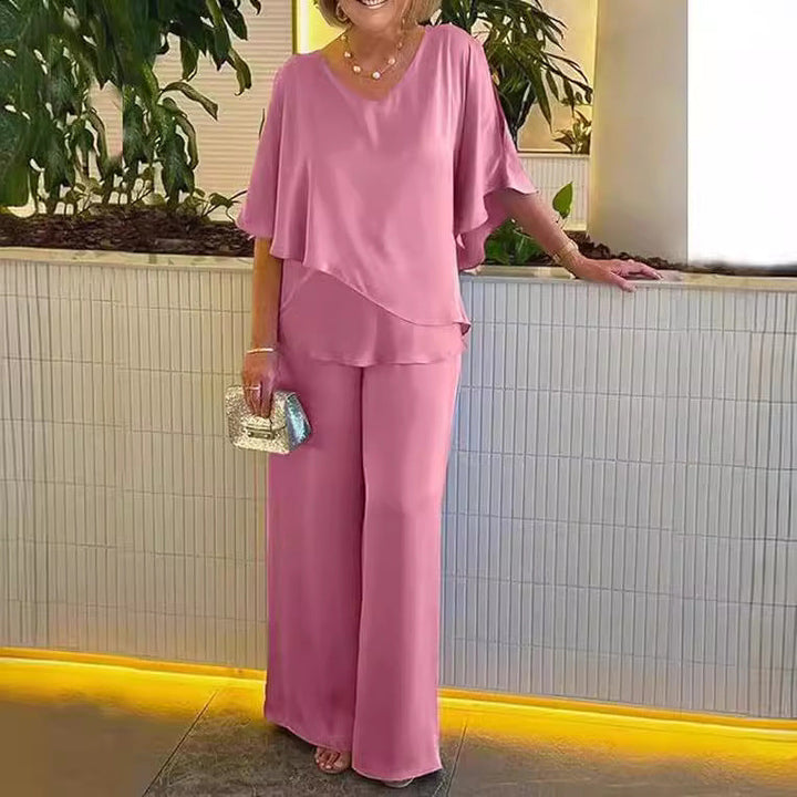 Martha | Coordinato Comodo con Pantaloni a Gamba Larga