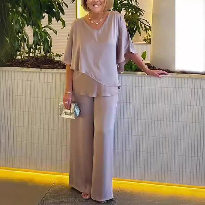 Martha | Coordinato Comodo con Pantaloni a Gamba Larga