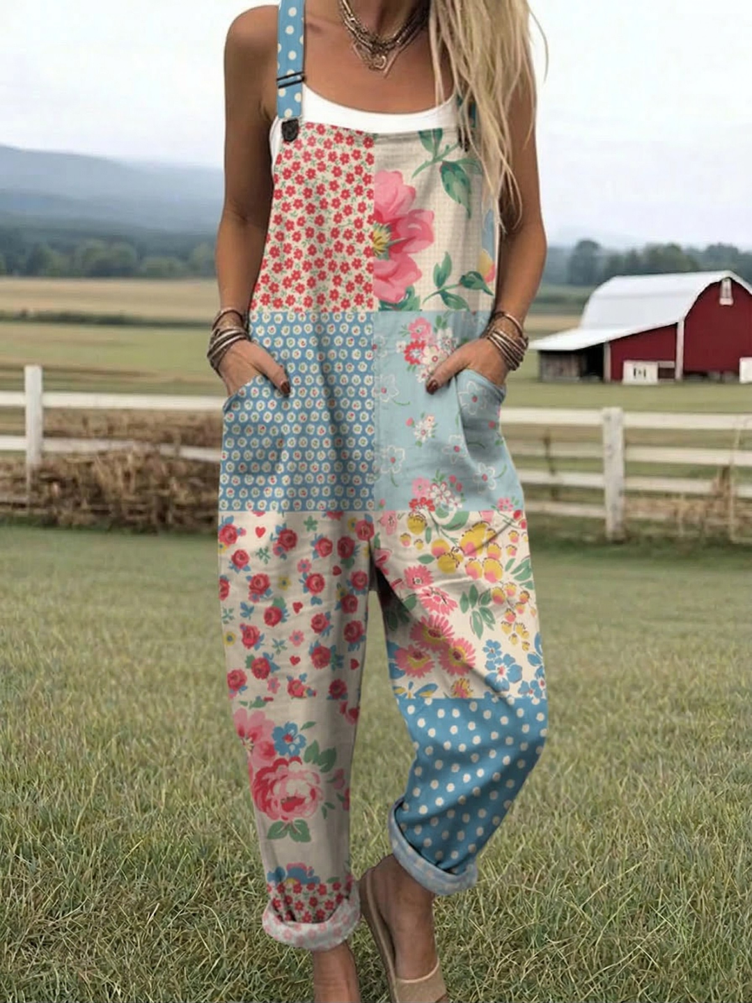 Frigg | Tuta Patchwork Fiorita