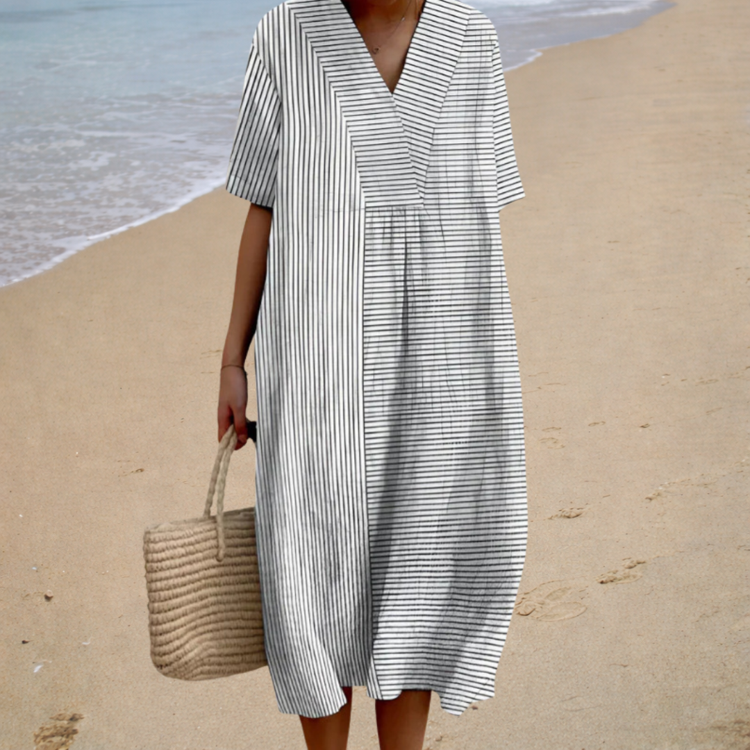 Delphine | Abito Midi a Righe