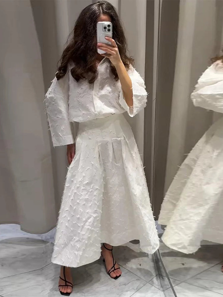Sofia | Set Camicia e Gonna Plissettata