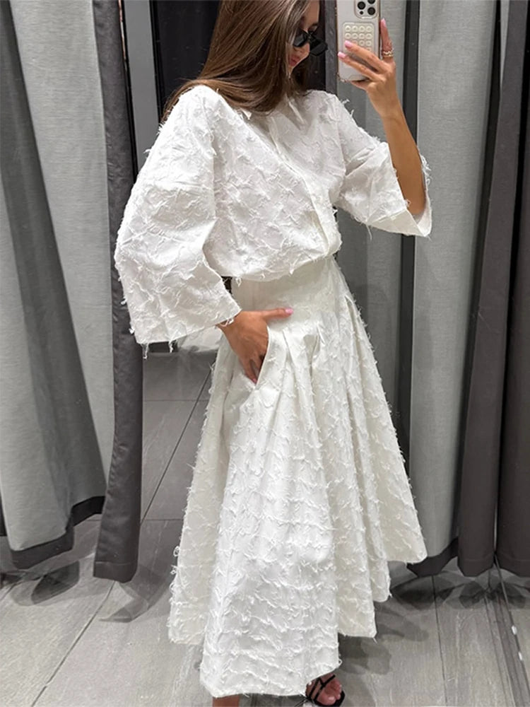 Sofia | Set Camicia e Gonna Plissettata
