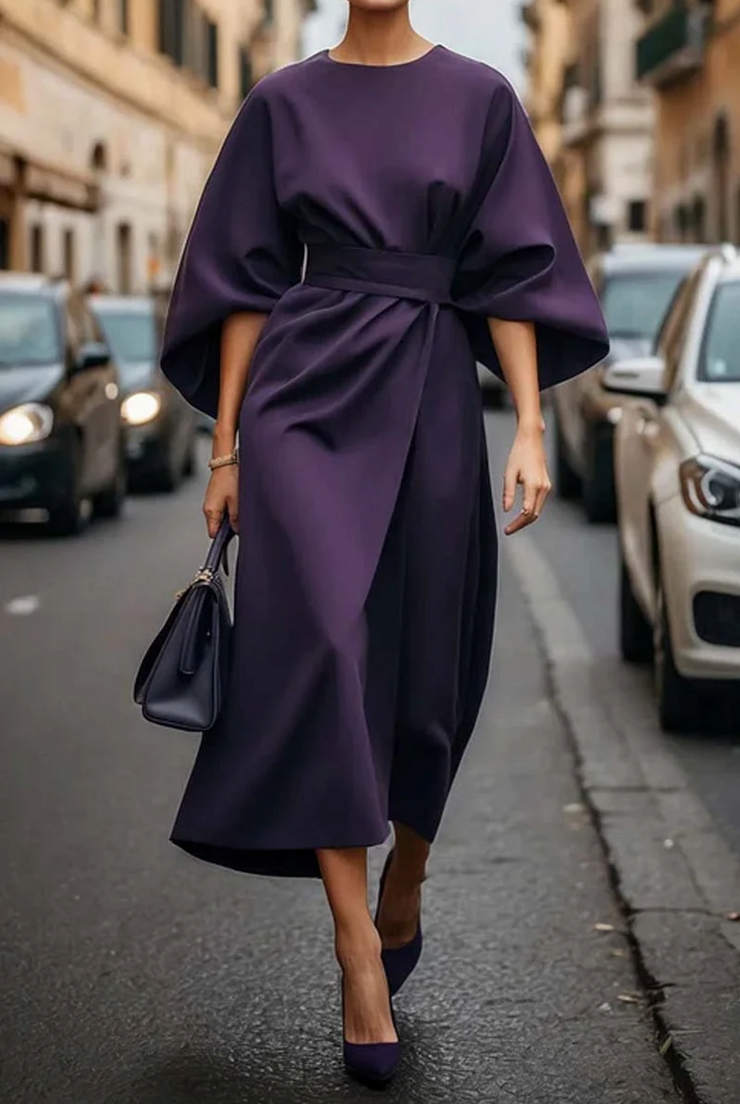 Maya™ | Abito Elegante con Maniche a Palloncino