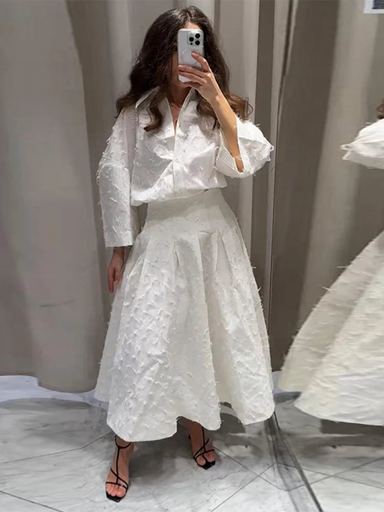 Sofia | Set Camicia e Gonna Plissettata