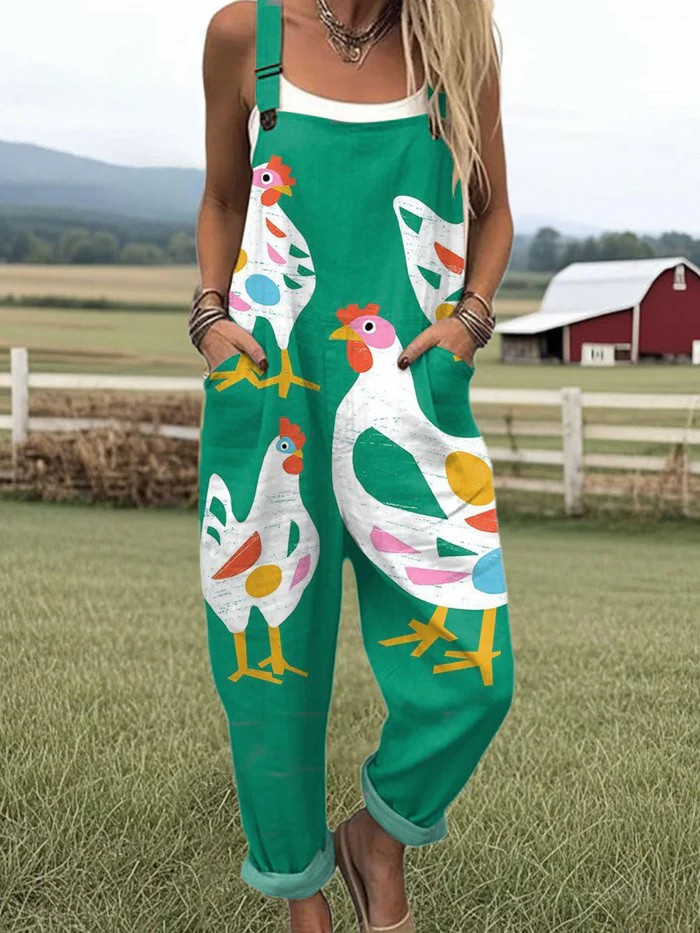 Cluckin’ | Tuta casual con stampa giocosa