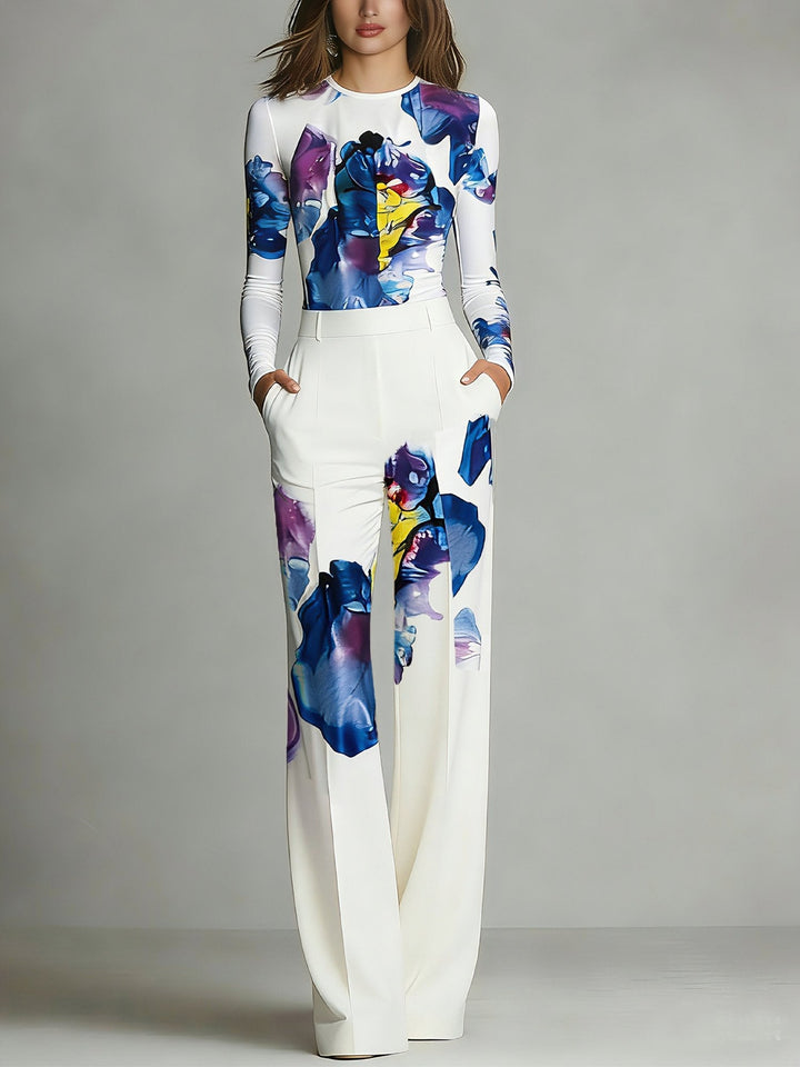 Sienna | Completo Color Block con Girocollo e Pantaloni